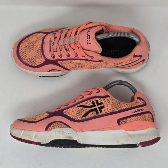 Kuru Carrera Shoes Women’s Size 8.5 Orange Comfort Orthotic Support Walking Gym - Picture 1 of 9